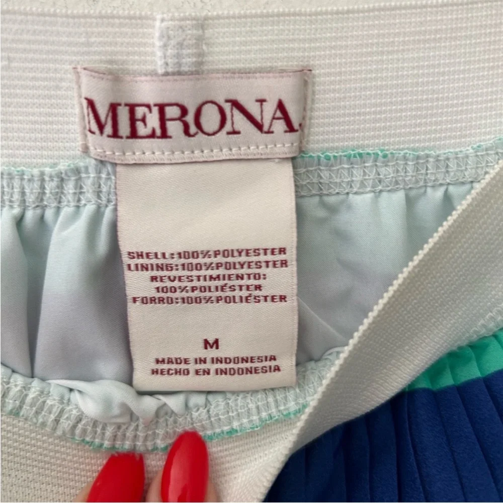 Merona Size Medium Multicolor Colorful Striped A-Line Skirt
